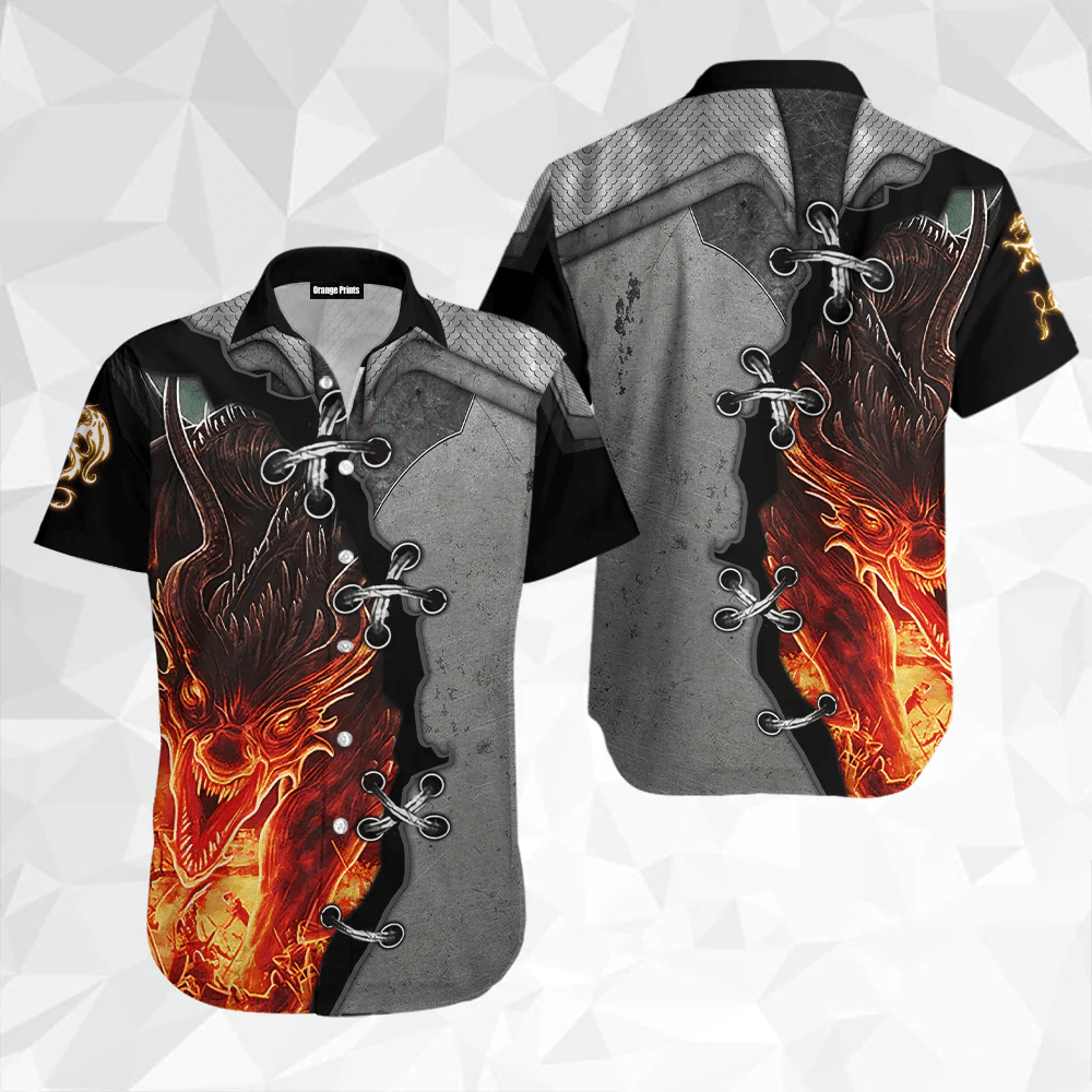 Dungeon Dragon Trendy Hawaiian Shirt For