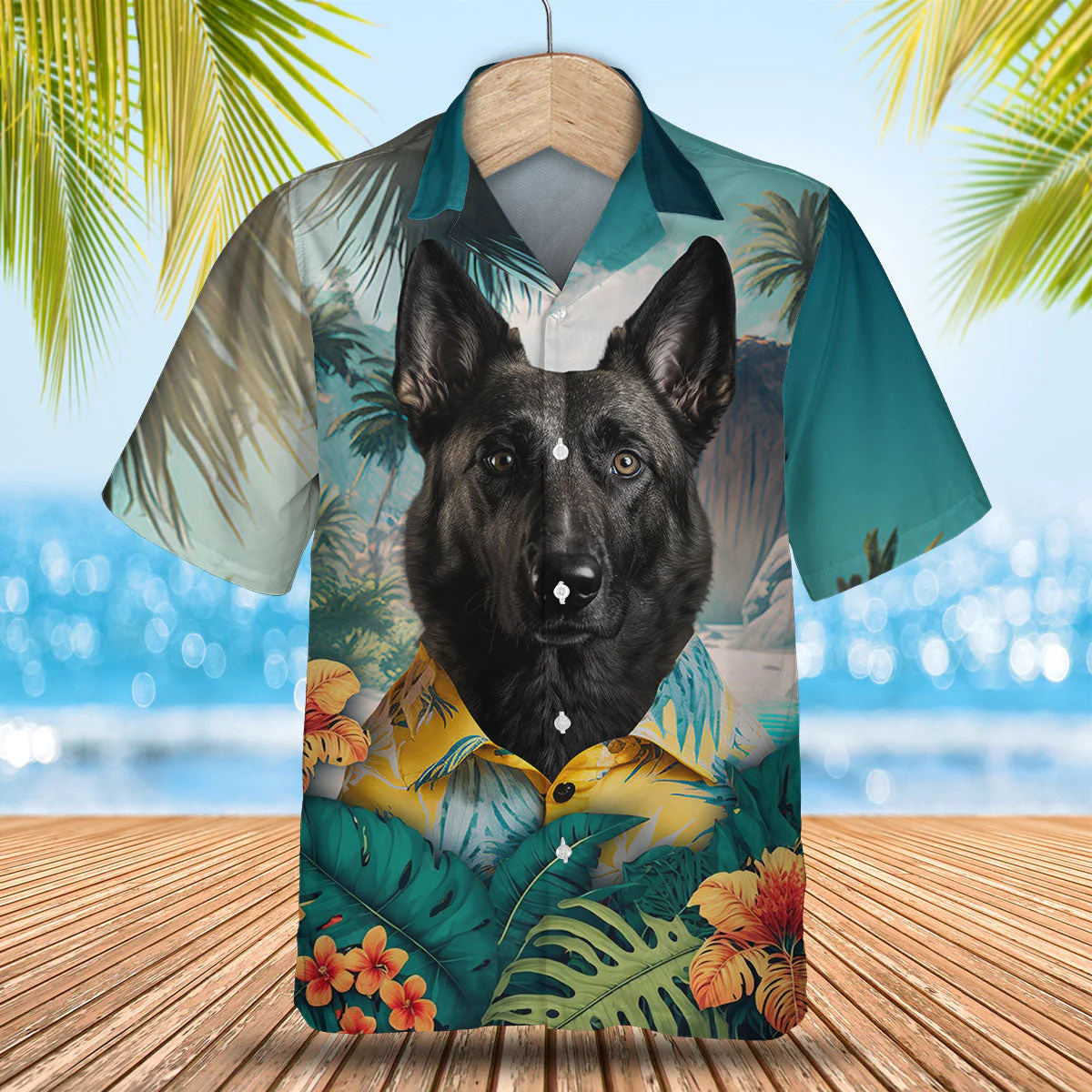 Dutch Shepherd Essence 3D Hawaiian Shirt Radiating Tropical Vibrancy Dutch Shepherd Essence 3D Hawaiian Shirt Radiating Tropical Vibrancy