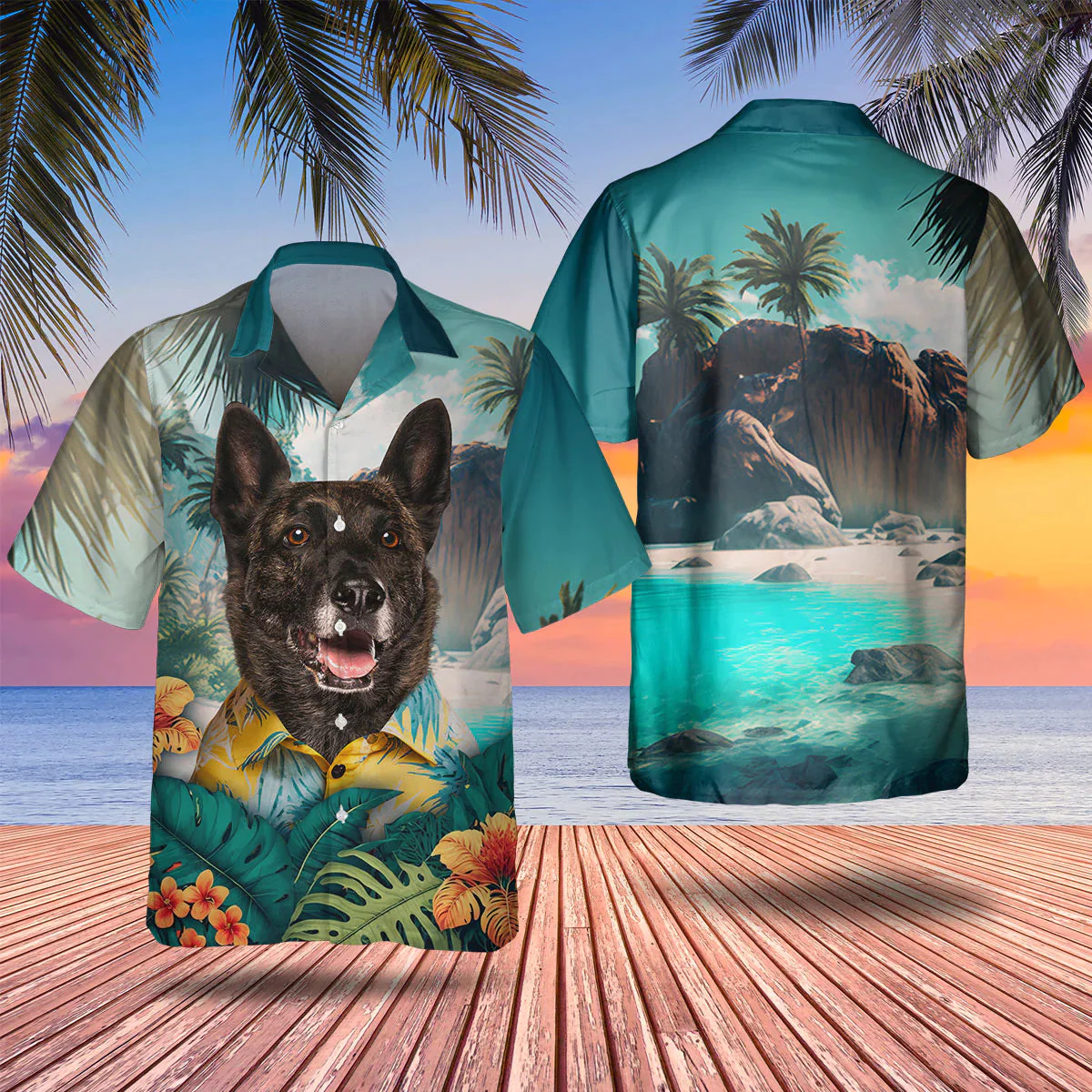 Dutch Shepherd Tropical Trendy Hawaiian Shirt, Dog Lover Trendy Hawaiian Shirt, Summer Trendy Hawaiian Shirt For Men And Women Dutch Shepherd Tropical Trendy Hawaiian Shirt, Dog Lover Trendy Hawaiian Shirt, Summer Trendy Hawaiian Shirt For Men And Women