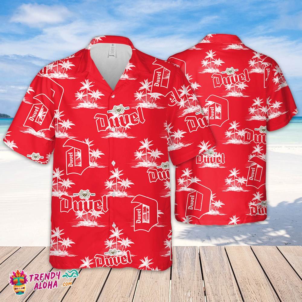Duvel Beer Hawaiian Coconut Island Pattern Hawaiian Beer Lover Shirt, Classic Flowers Beer Aloha Shirt Duvel Beer Hawaiian Coconut Island Pattern Hawaiian Beer Lover Shirt, Classic Flowers Beer Aloha Shirt