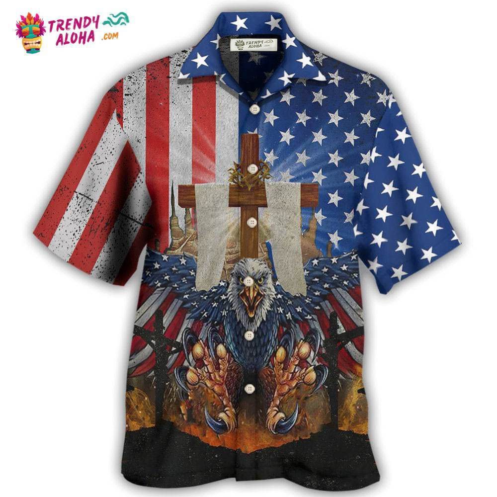 Eagle America One Nation Under God Hawaiian Shirt – Trendy Aloha Eagle America One Nation Under God Hawaiian Shirt – Trendy Aloha