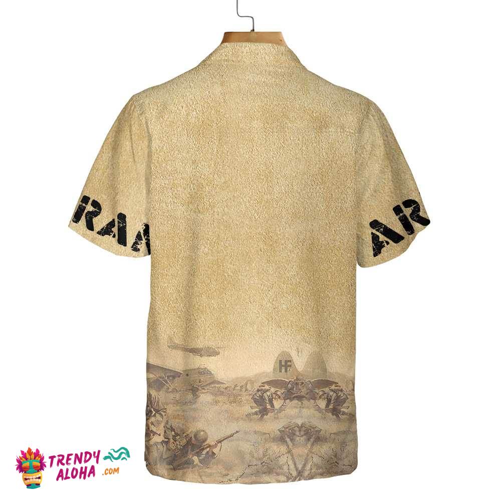Eagle Army Veteran Home Of The Free Hawaiian Shirt, Vintage American Flag Veteran Shirt