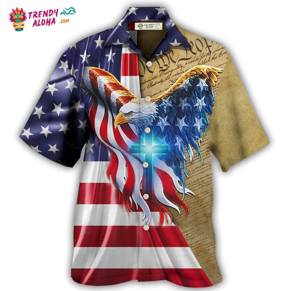 Eagle Cross One Nation Under God Hawaiian Shirt – Trendy Aloha Eagle Cross One Nation Under God Hawaiian Shirt – Trendy Aloha