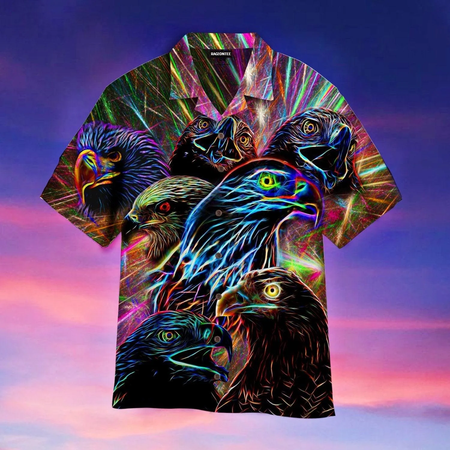 Eagle Neon Trendy Hawaiian Shirt