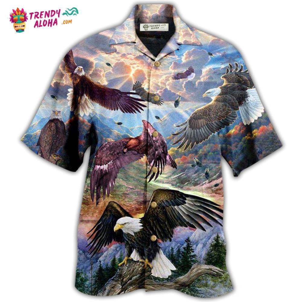 Eagle Spread Wings To The Sky Hawaiian Shirt – Trendy Aloha Eagle Spread Wings To The Sky Hawaiian Shirt – Trendy Aloha