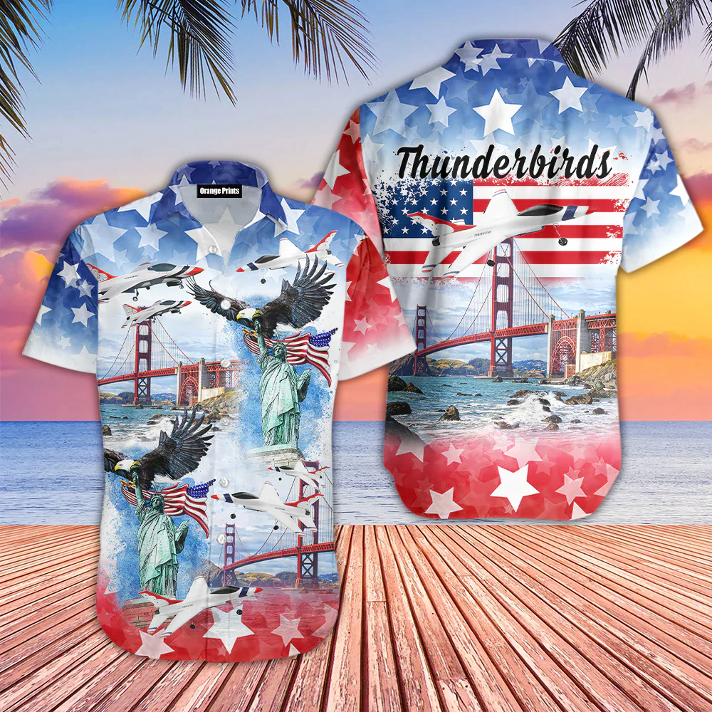 Eagle Thunderbirds Usaf Air Independence Day Happy The 4Th Of July Trendy Hawaiian Shirt Eagle Thunderbirds Usaf Air Independence Day Happy The 4Th Of July Trendy Hawaiian Shirt