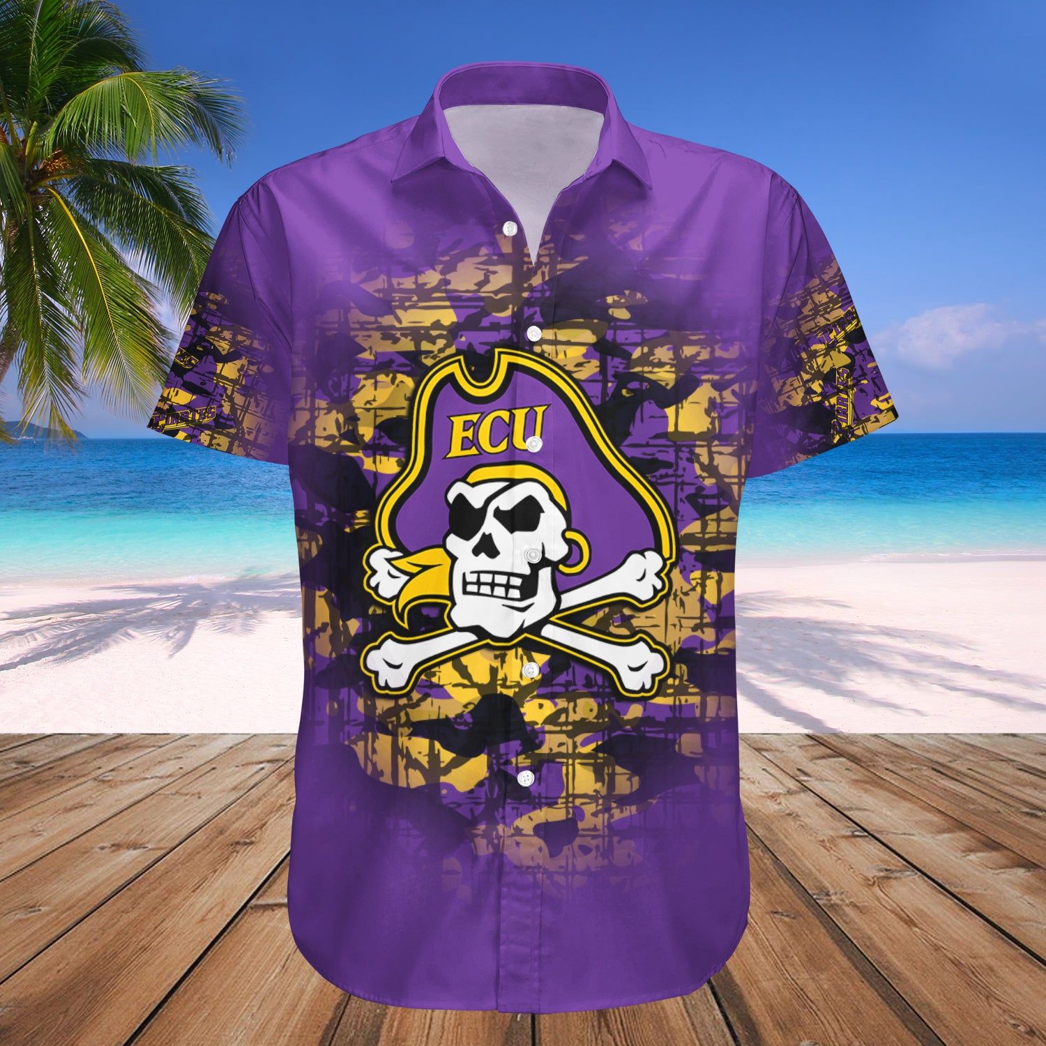 East Carolina Pirates Hawaii Shirt Camouflage Vintage – NCAA
