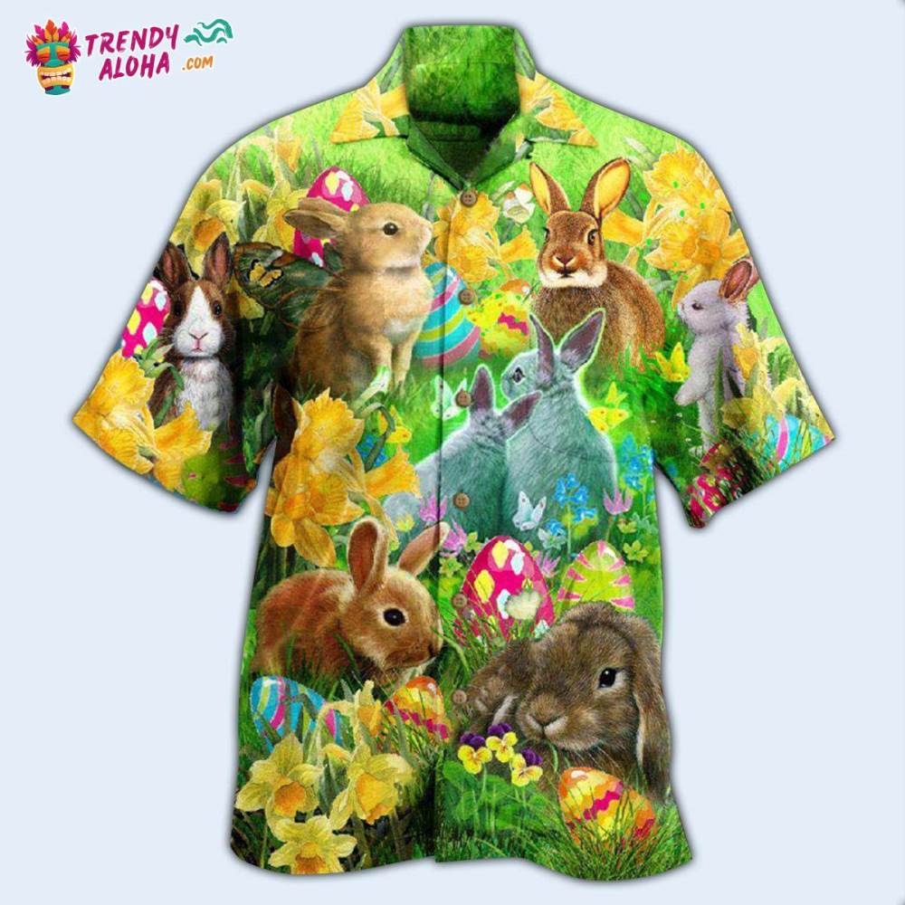Easter Bunnie Easter Happy Bunnie Hawaiian Shirt – Trendy Aloha