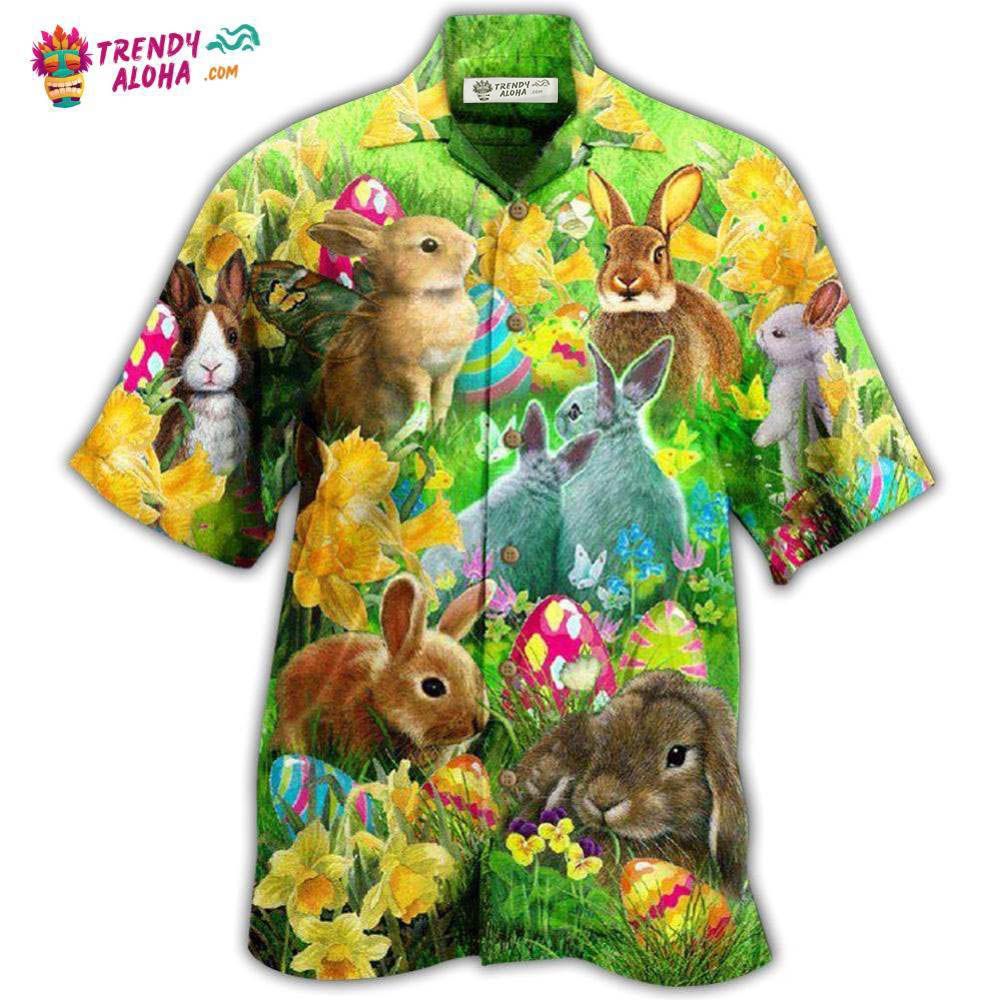 Easter Bunnie Easter Happy Bunnie Hawaiian Shirt – Trendy Aloha