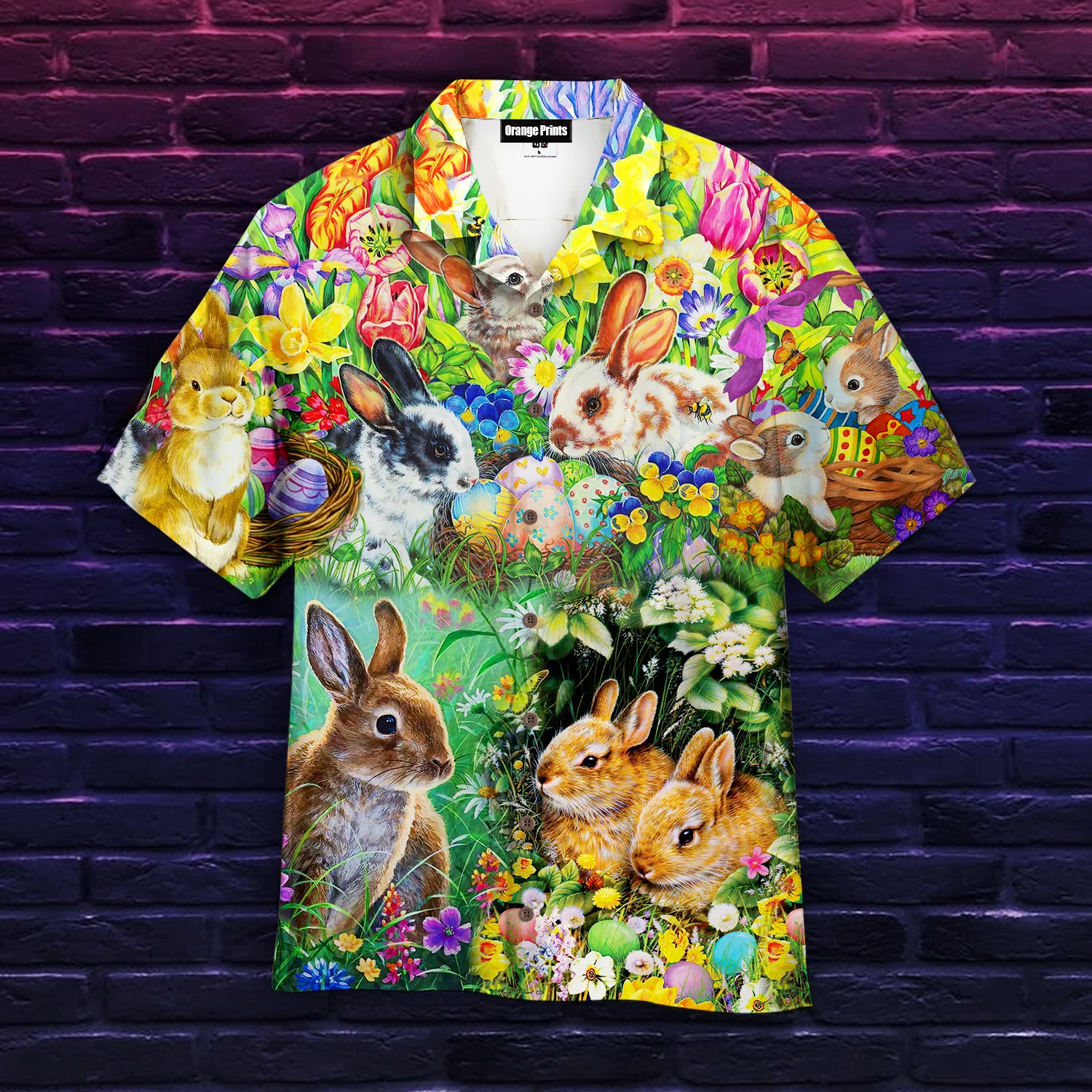 Easter Bunny Floral Trendy Hawaiian Shirt For