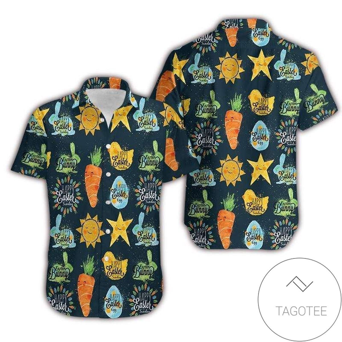Easter Day Celebration With A Cute Bunny On Hawaiian Shirt Design