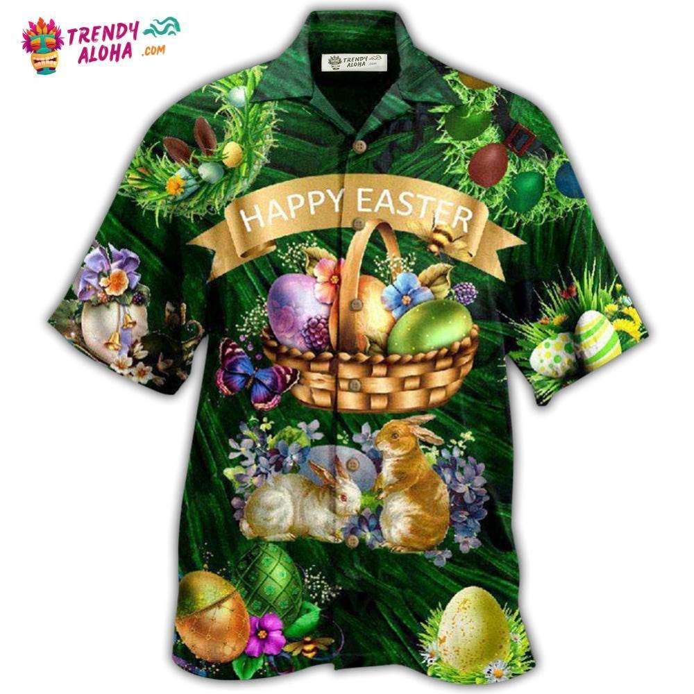 Easter Happy With Bunny Funny Hawaiian Shirt – Trendy Aloha Easter Happy With Bunny Funny Hawaiian Shirt – Trendy Aloha