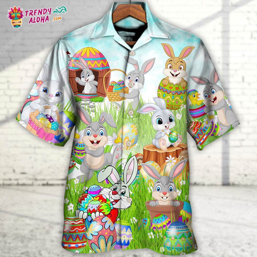 Easter Im So Egg Funny Rabbit Hawaiian Shirt – Trendy Aloha