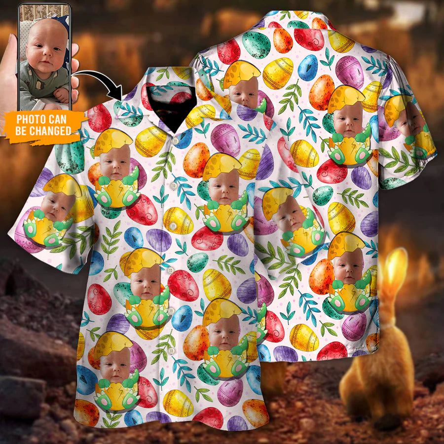 Easter This Is My Easter Shirt Style Watercolor Happy Custom Photo Hawaiian Shirt Easter This Is My Easter Shirt Style Watercolor Happy Custom Photo Hawaiian Shirt