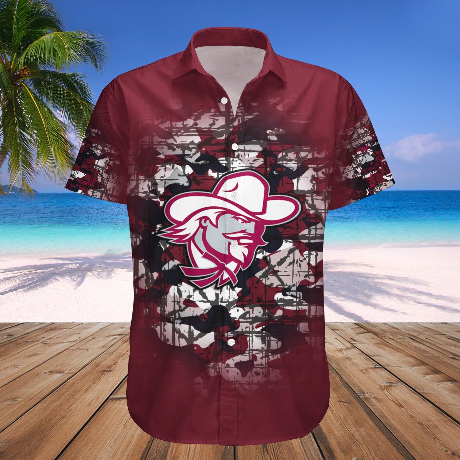 Eastern Kentucky Colonels Hawaii Shirt Camouflage Vintage – NCAA