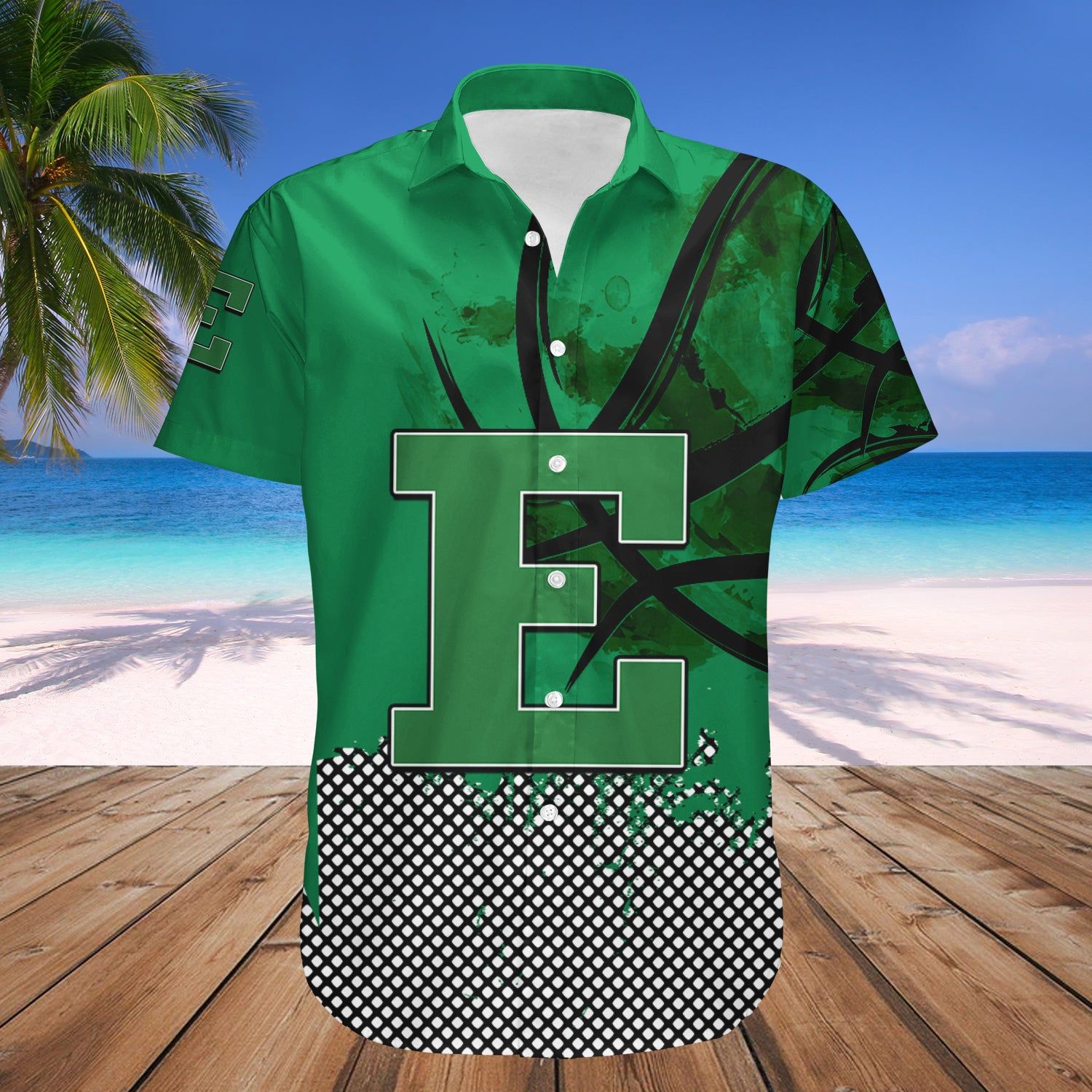 Eastern Michigan Eagles Hawaii Shirt Basketball Net Grunge Pattern – NCAA