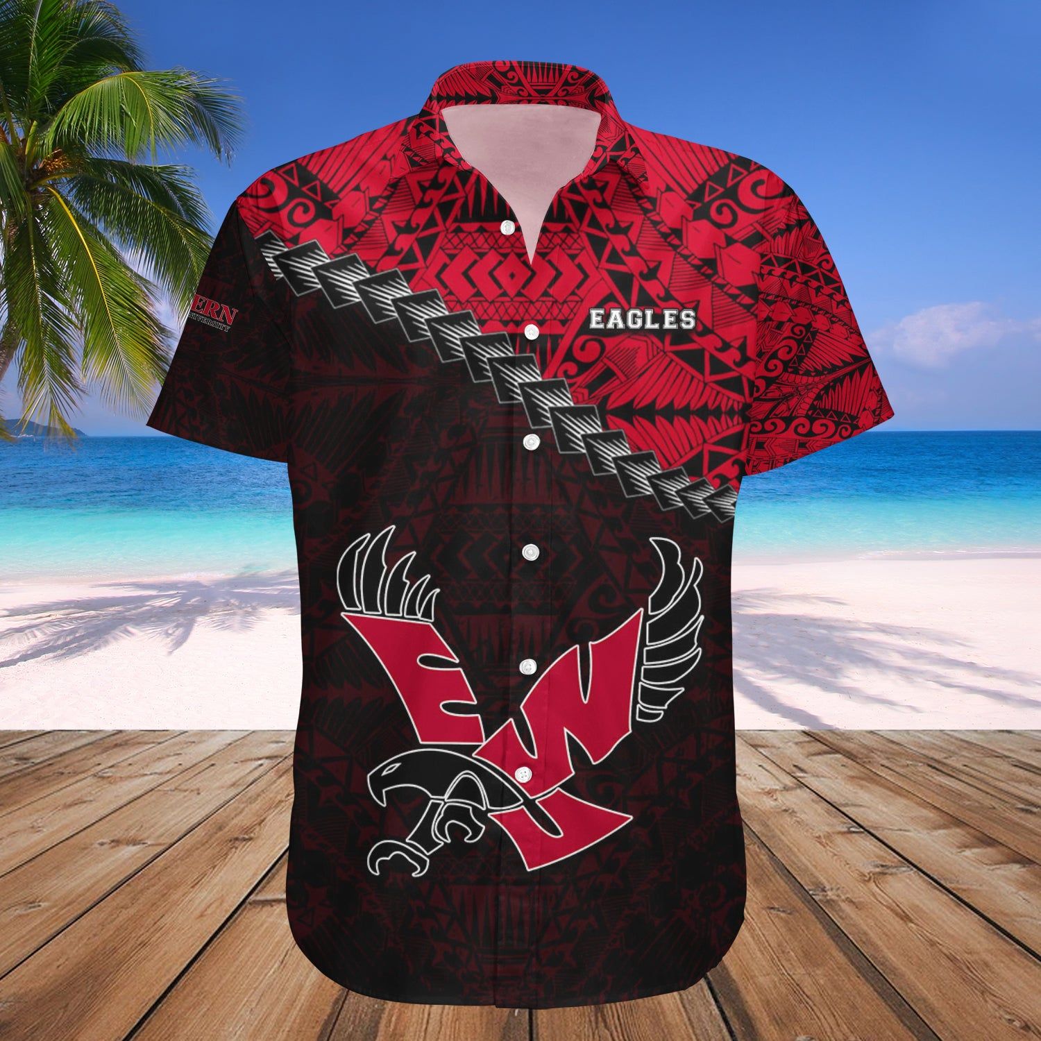 Eastern Washington Eagles Hawaii Shirt Grunge Polynesian Tattoo – NCAA