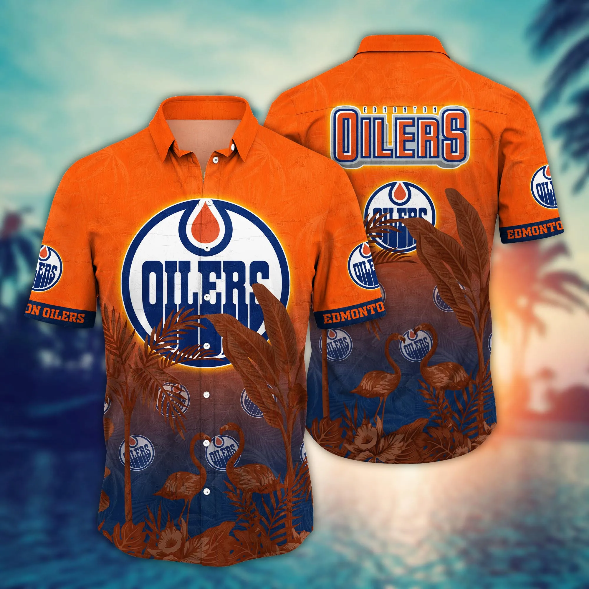 Edmonton Oilers NHL Hawaiian Shirt Coconut Watertime Aloha Shirt Edmonton Oilers NHL Hawaiian Shirt Coconut Watertime Aloha Shirt