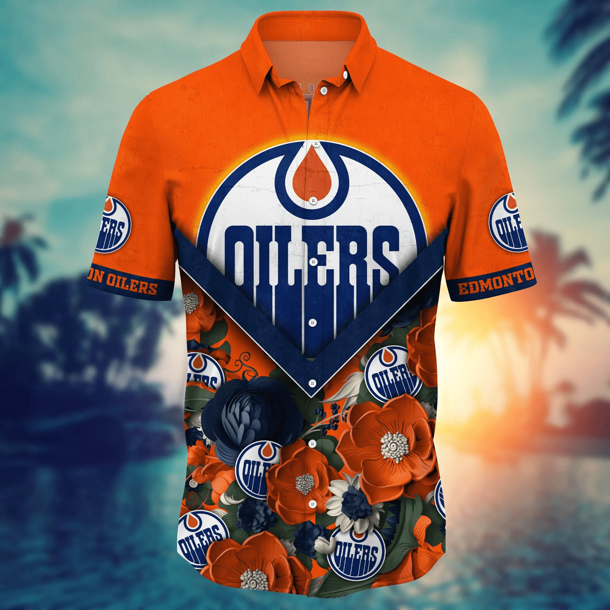 Edmonton Oilers NHL Hawaiian Shirt Custom Midsummer Aloha Shirt