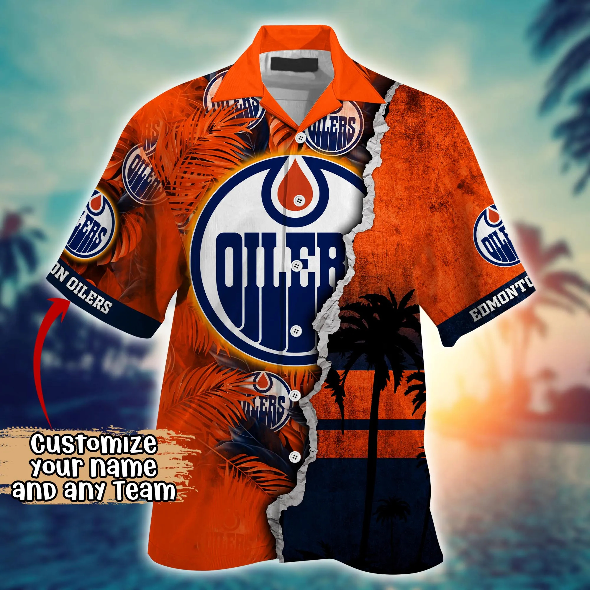 Edmonton Oilers NHL Hawaiian Shirt Custom Tan Lines Aloha Shirt