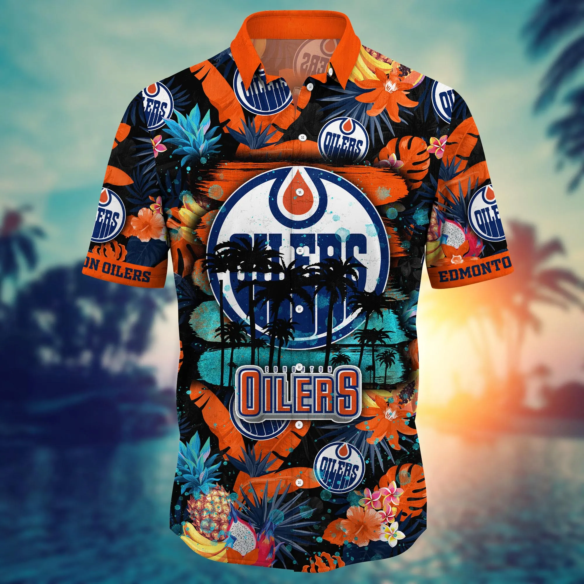 Edmonton Oilers NHL Hawaiian Shirt Sandcastlestime Aloha Shirt