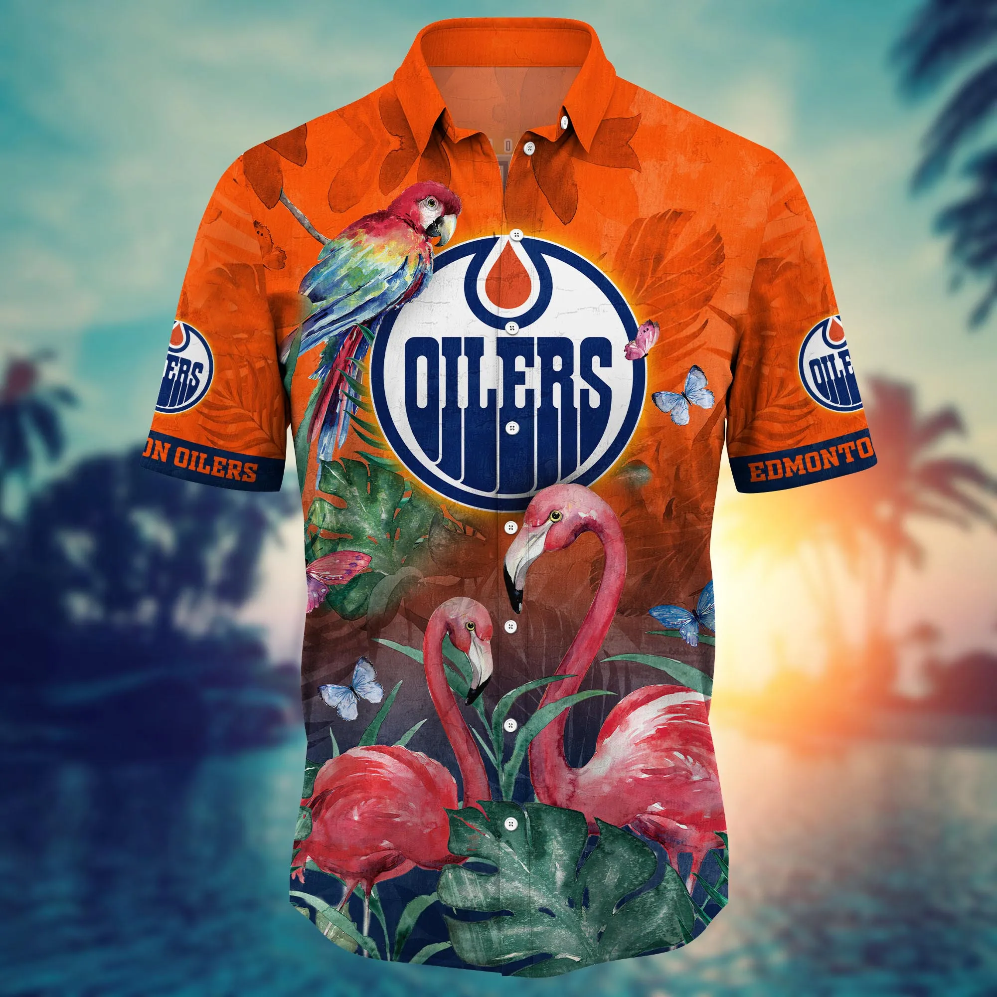 Edmonton Oilers NHL Hawaiian Shirt Sea Breeze Aloha Shirt