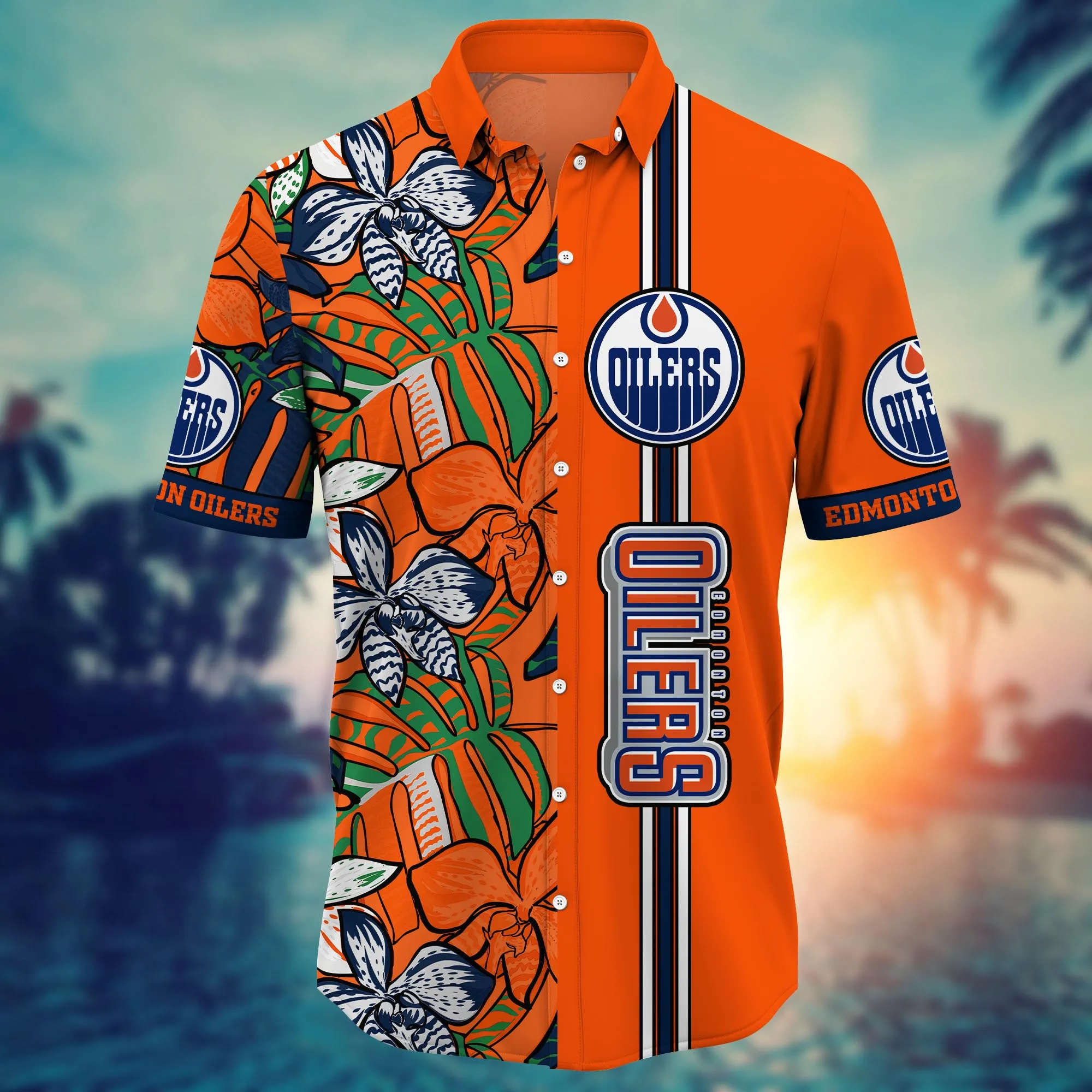 Edmonton Oilers NHL Hawaiian Shirt Shorts Aloha Shirt