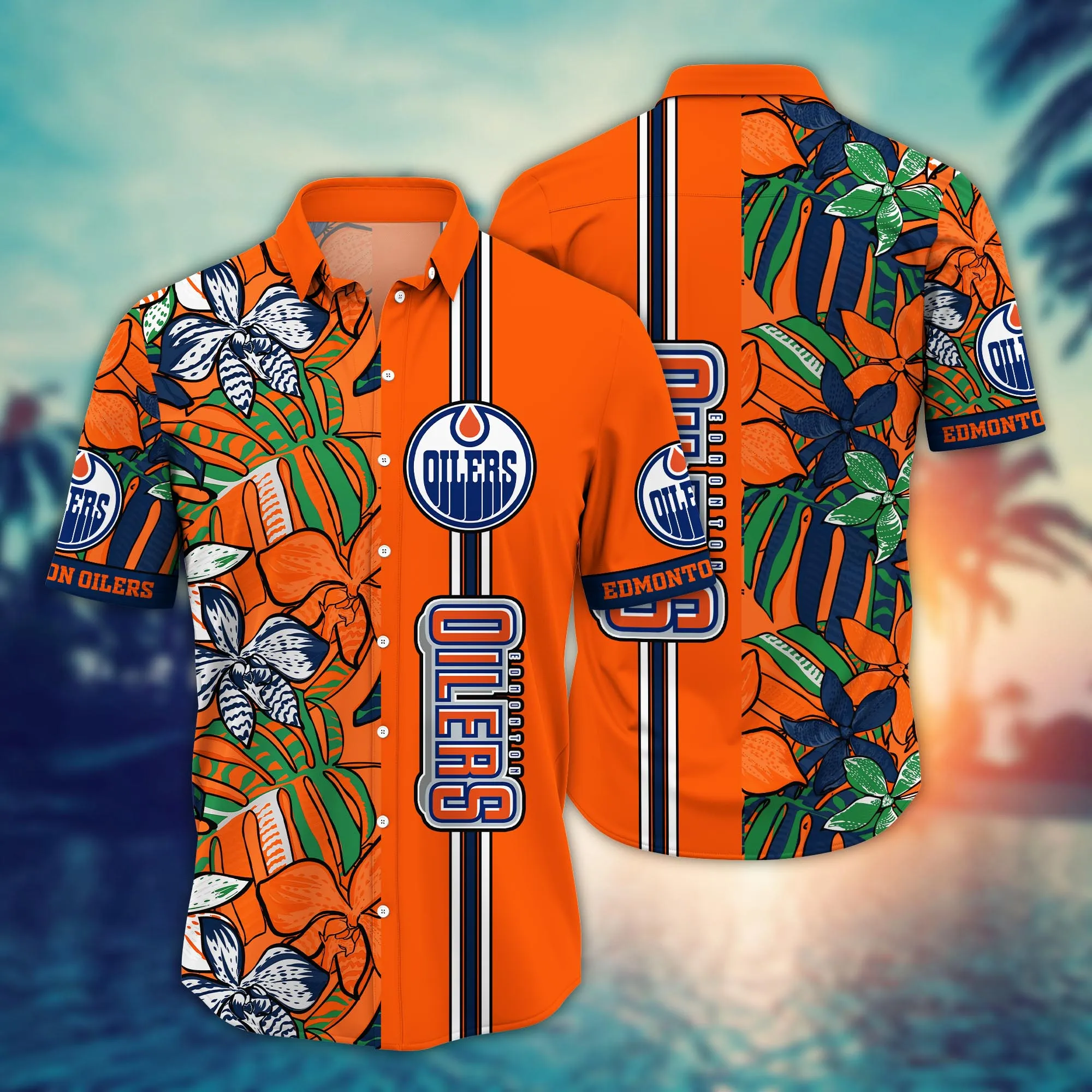 Edmonton Oilers NHL Hawaiian Shirt Shorts Aloha Shirt