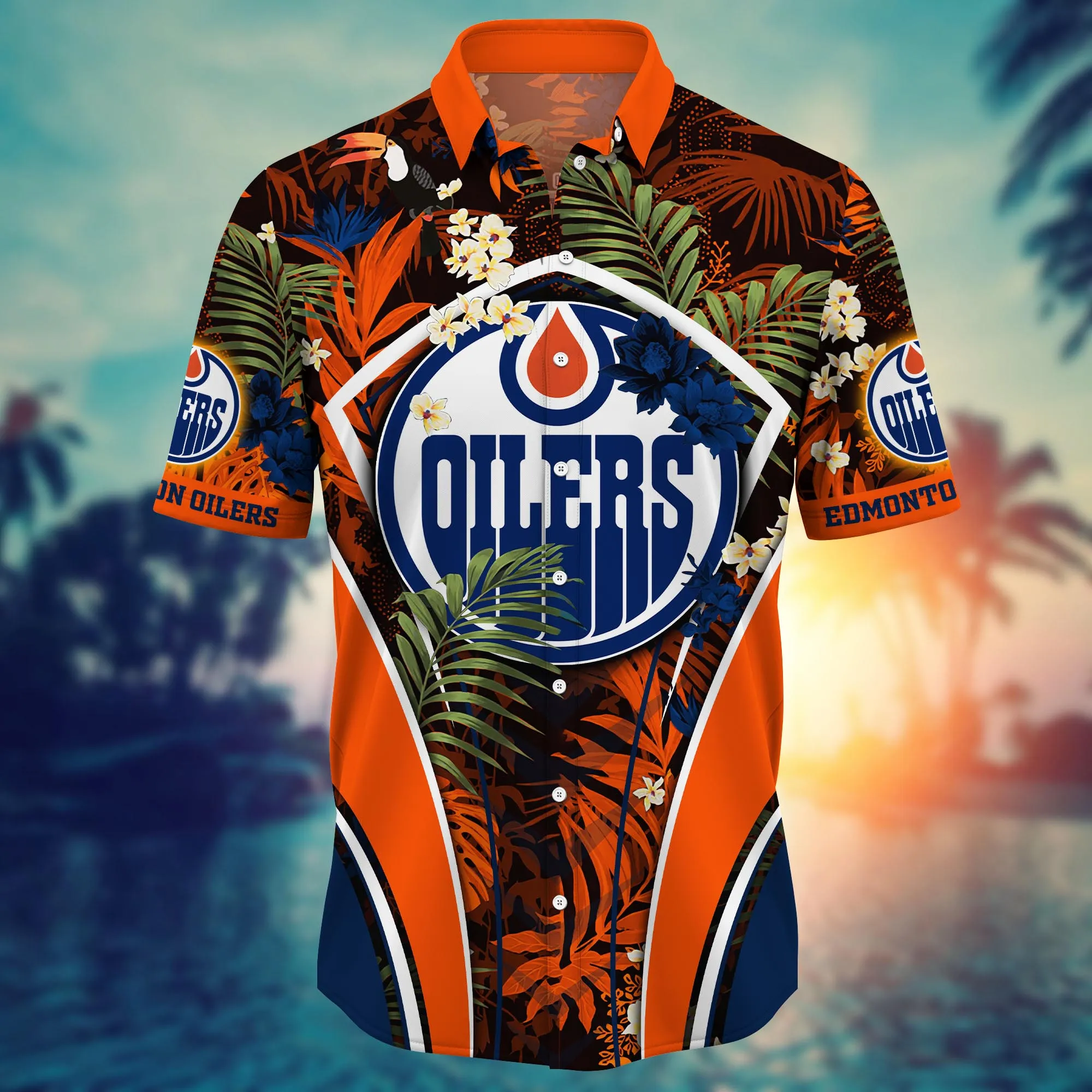 Edmonton Oilers NHL Hawaiian Shirt Warm Nights Aloha Shirt