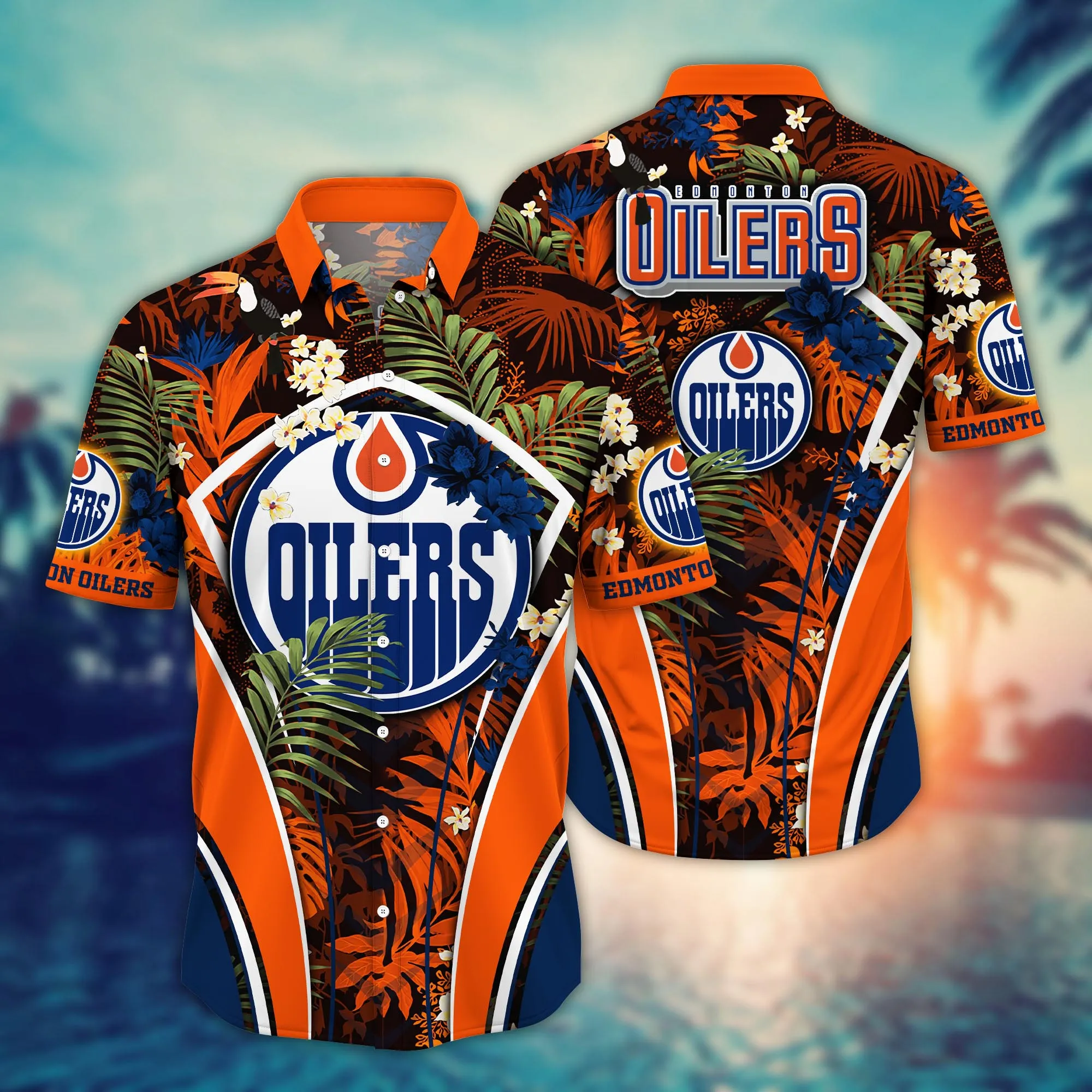 Edmonton Oilers NHL Hawaiian Shirt Warm Nights Aloha Shirt