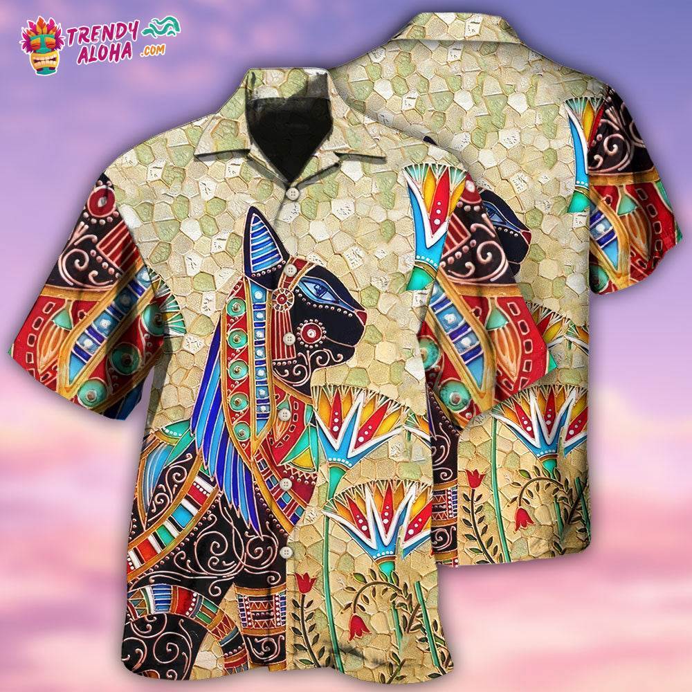 Egypt Cat Cool Style Hawaiian Shirt – Trendy Aloha