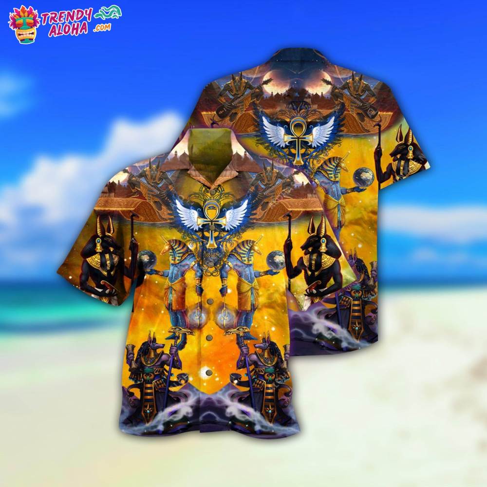 Egypt Gold Style With Vintange Style Hawaiian Shirt – Trendy Aloha