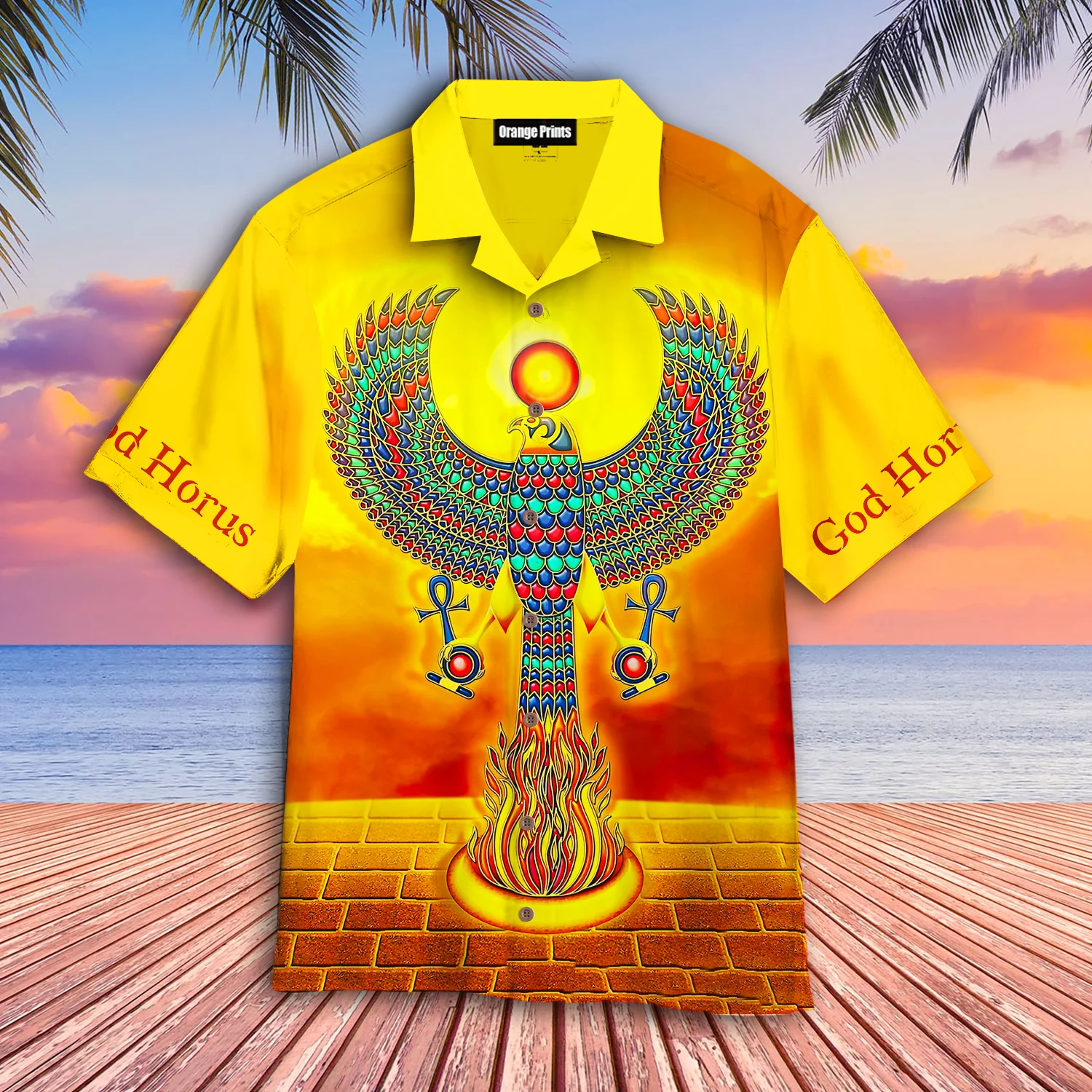 Egyptian Falcon Trendy Hawaiian Shirt For