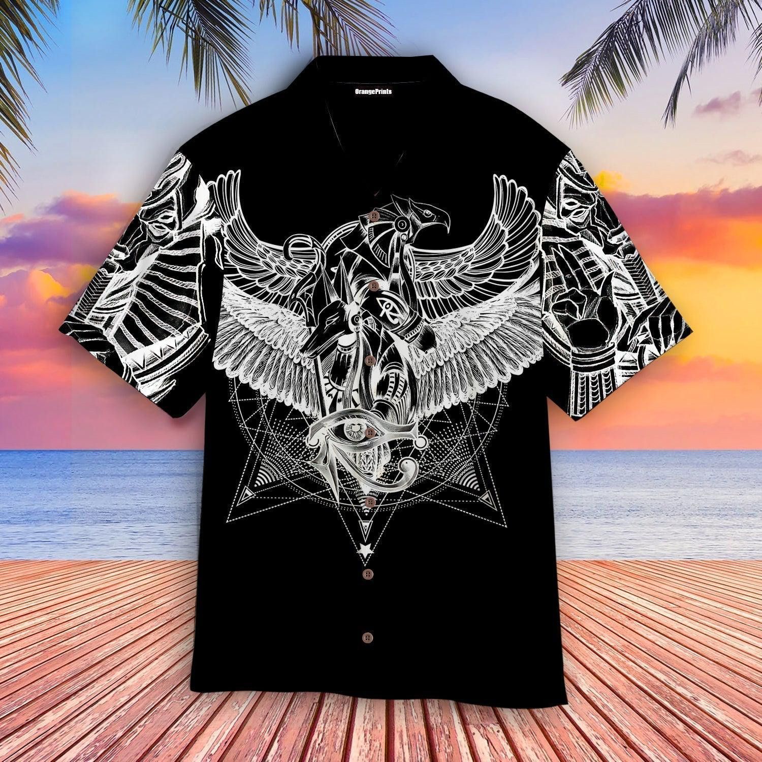 Egyptian Gods Ancient Tattoo Trendy Hawaiian Shirt For