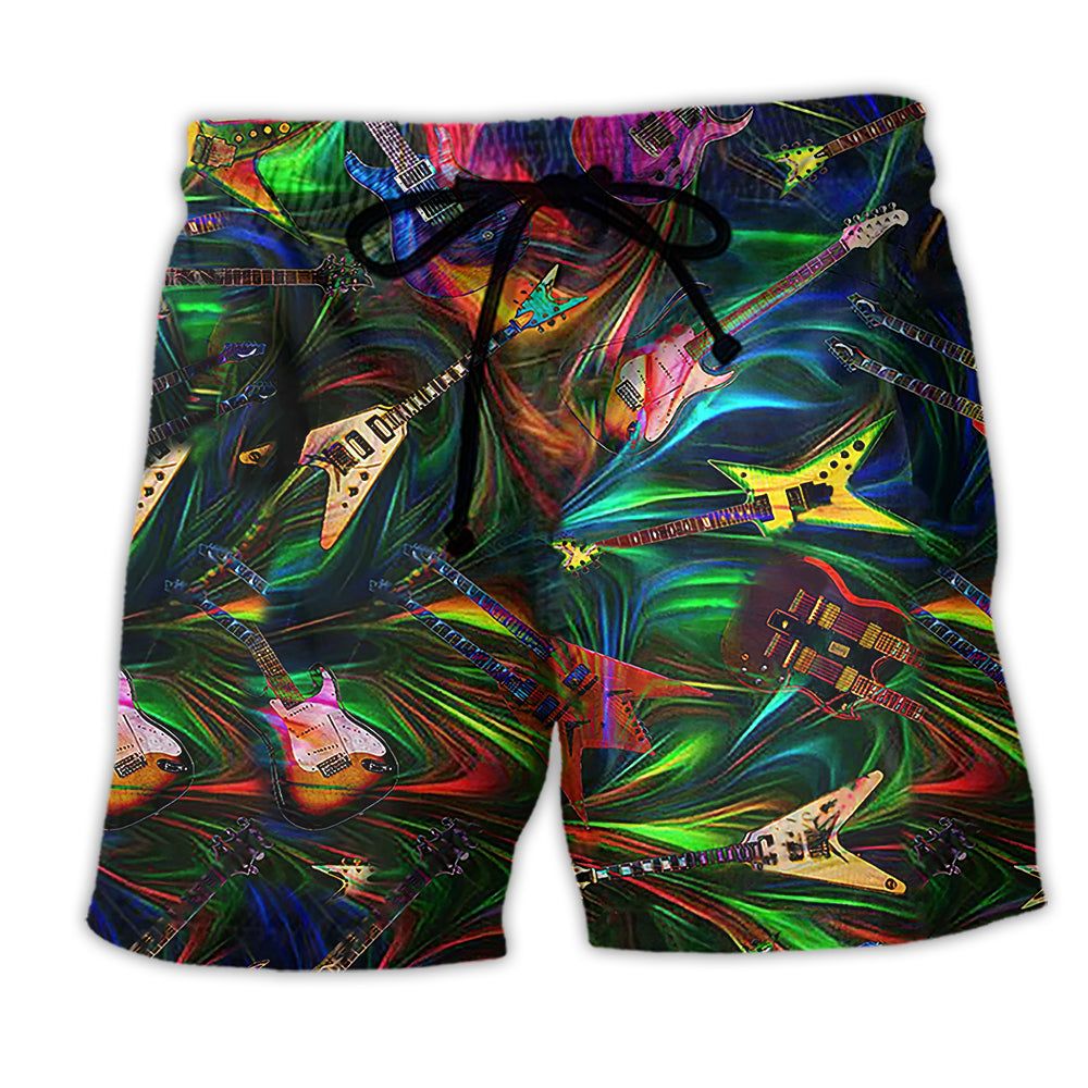 Electric Guitar Music Electric Guitar Amazing Trendy Aloha Hawaiian Beach Shorts Electric Guitar Music Electric Guitar Amazing Trendy Aloha Hawaiian Beach Shorts