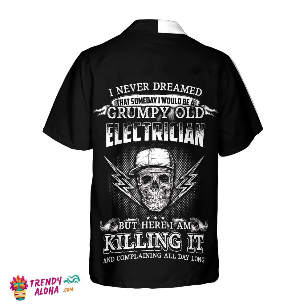 Electrician Proud Skull 4 Hawaiian Shirt