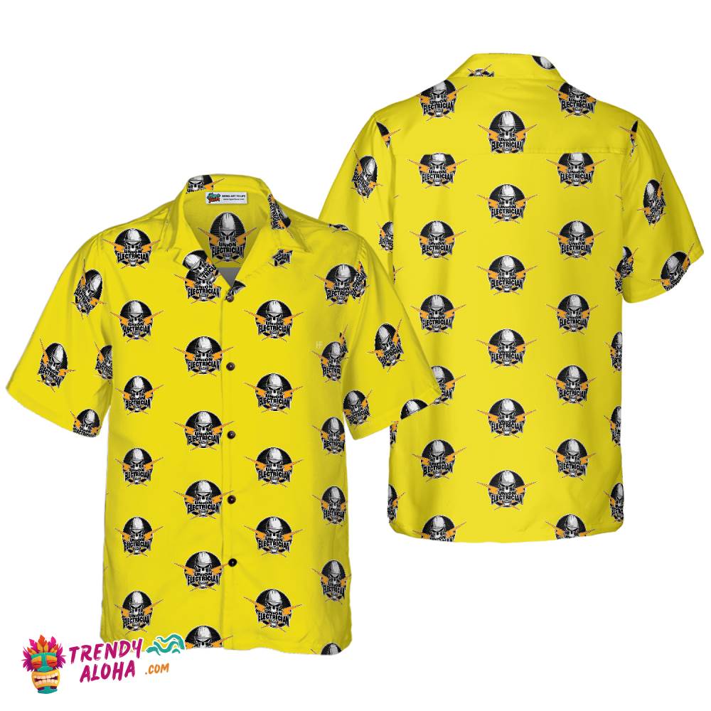 Electrician Proud Skull Hawaiian Shirt Electrician Proud Skull Hawaiian Shirt