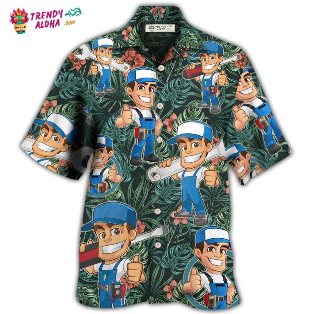 Electrician Tropical Pattern Vibe Hawaiian Shirt – Trendy Aloha Electrician Tropical Pattern Vibe Hawaiian Shirt – Trendy Aloha