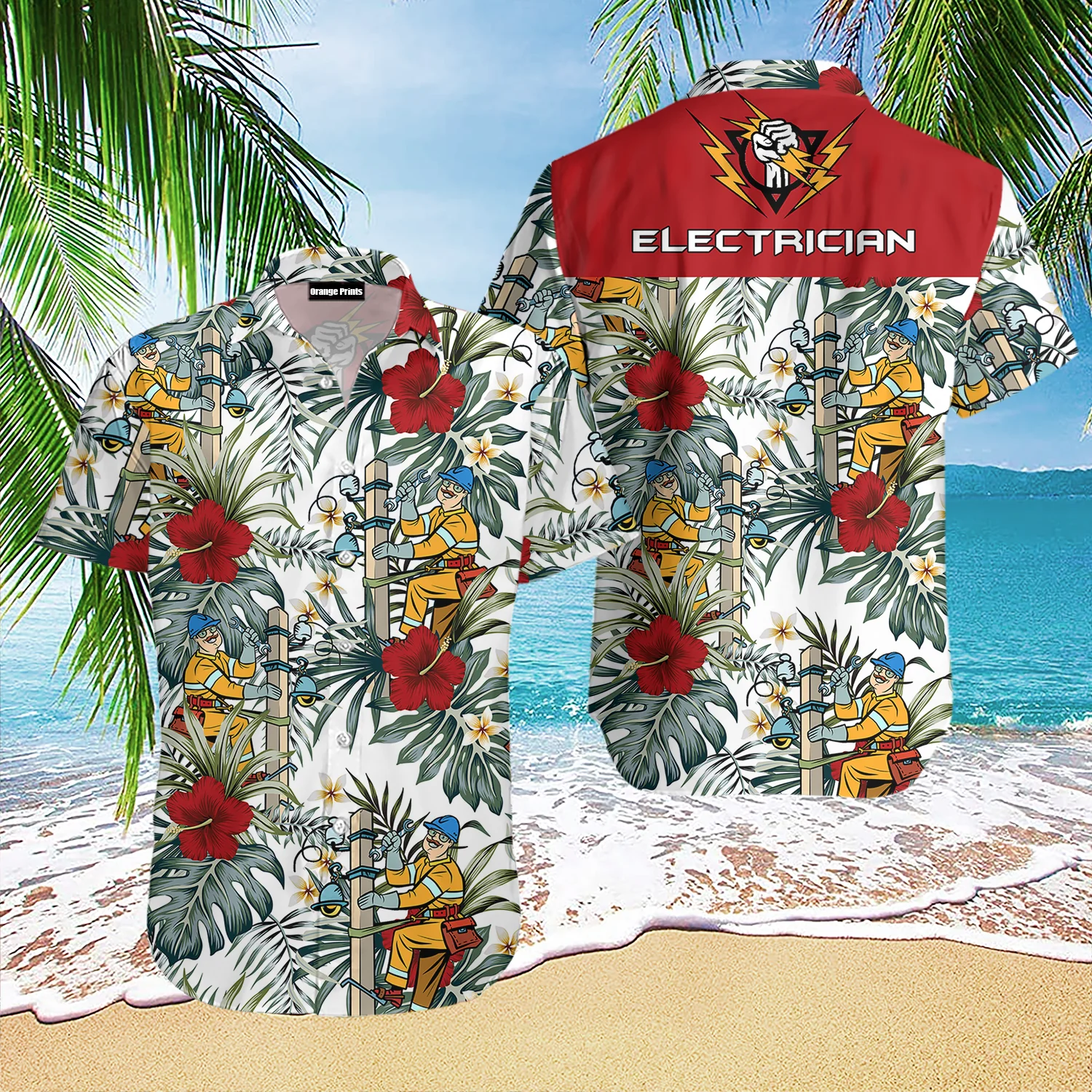 Electrician Tropical Trendy Hawaiian Shirt For
