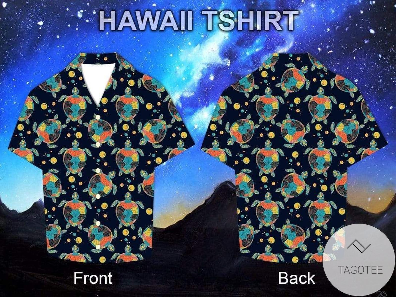 Elegance Hawaiian Shirt Featuring Colorful Turtle Pattern Design