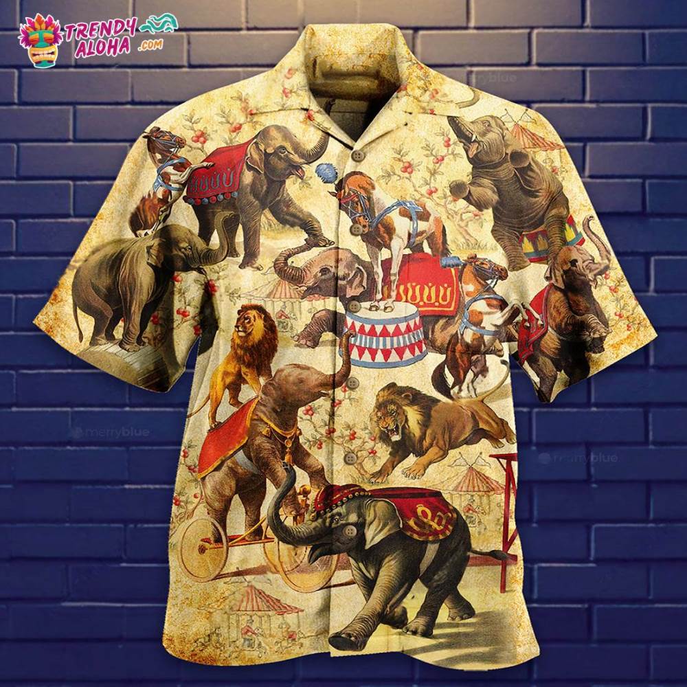 Elephant Amazing Circus Show Hawaiian Shirt – Trendy Aloha