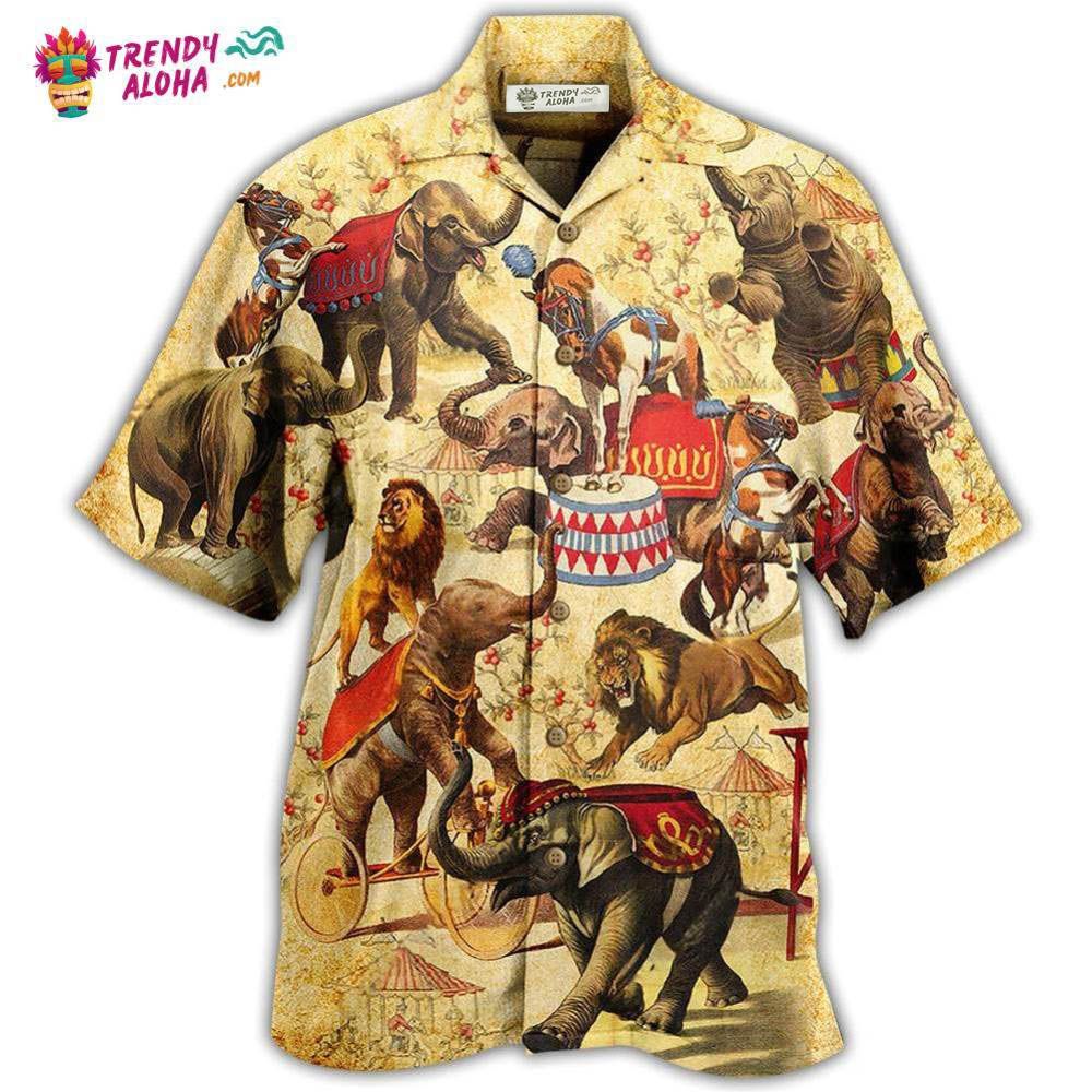 Elephant Amazing Circus Show Hawaiian Shirt – Trendy Aloha