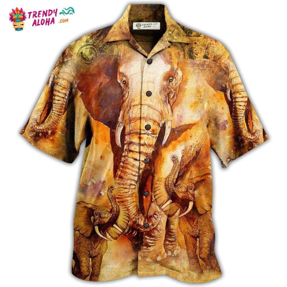 Elephant Born To Be The Biggest Hawaiian Shirt – Trendy Aloha