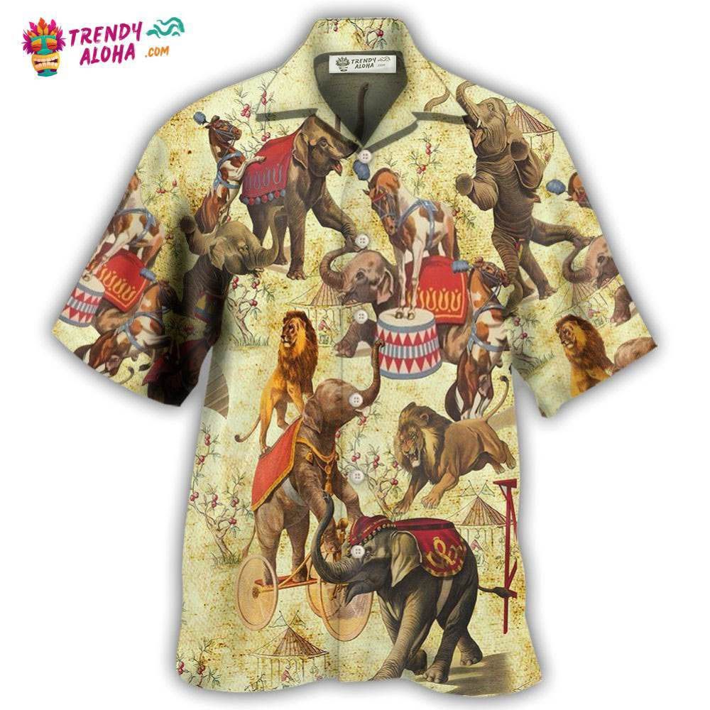 Elephant Circus Show Hawaiian Shirt – Trendy Aloha