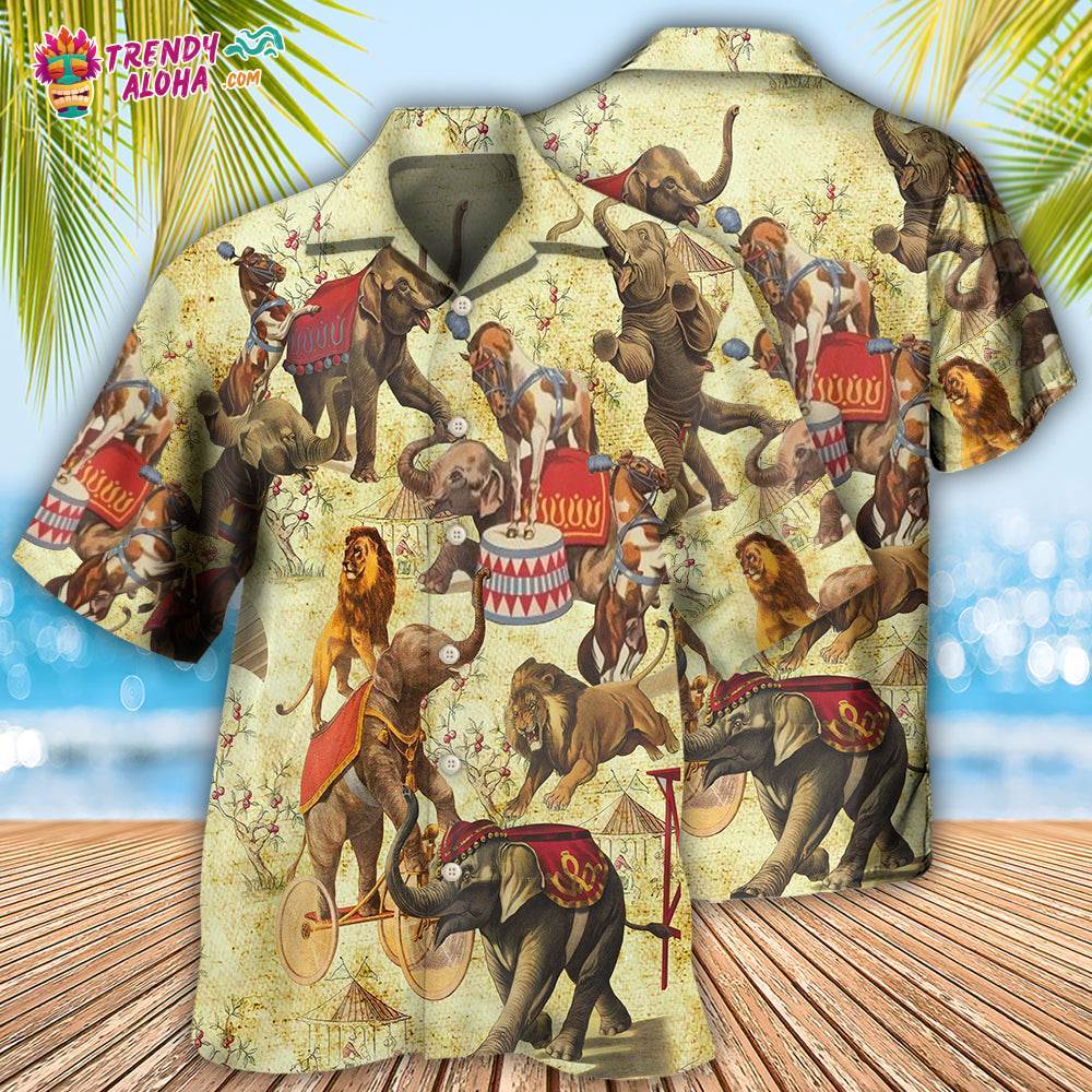 Elephant Circus Show Hawaiian Shirt – Trendy Aloha