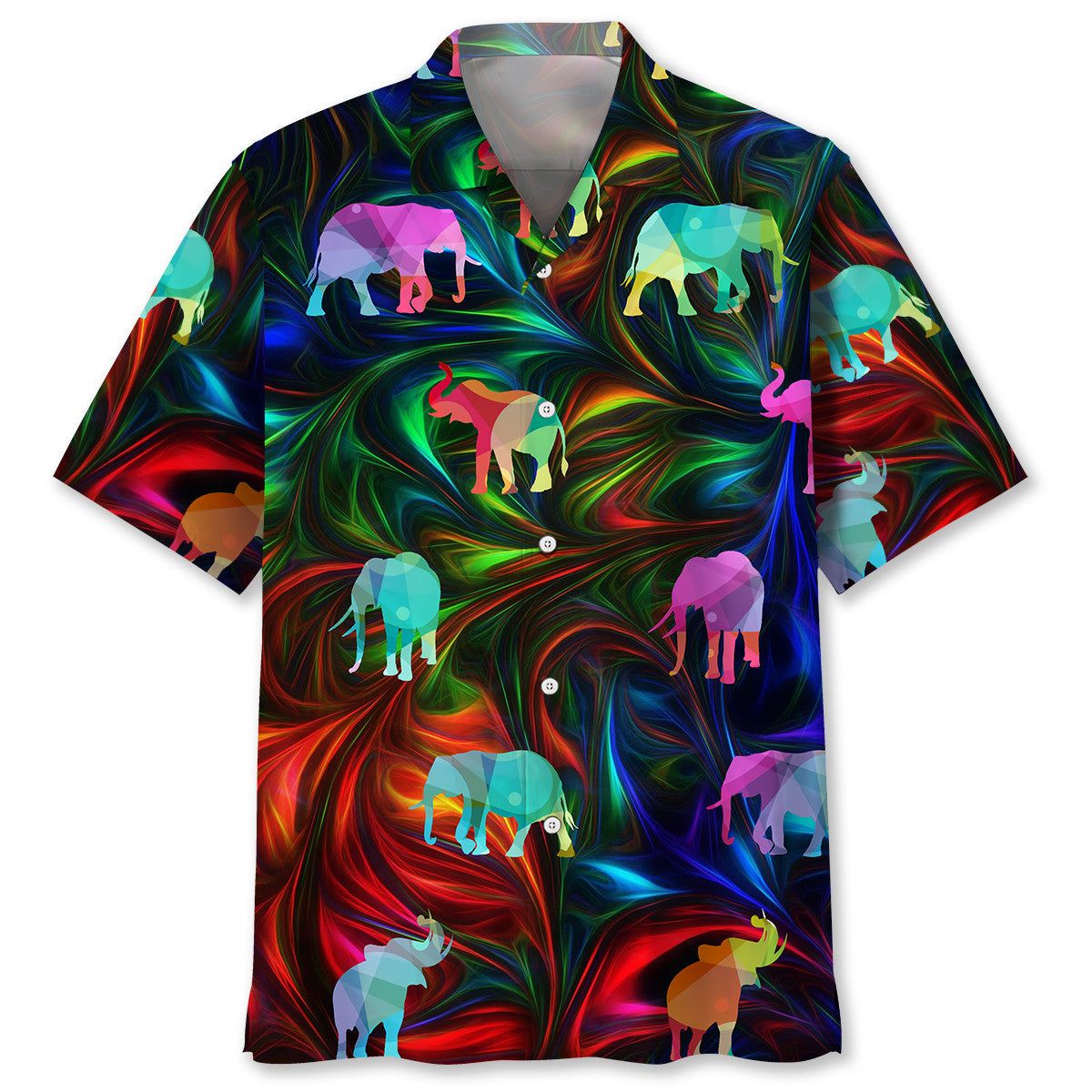 Elephant Color Trendy Hawaiian Shirt