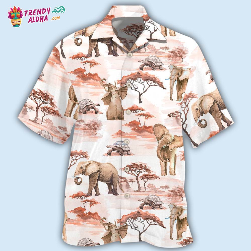Elephant Cute Elephant Africa Hawaiian Shirt – Trendy Aloha