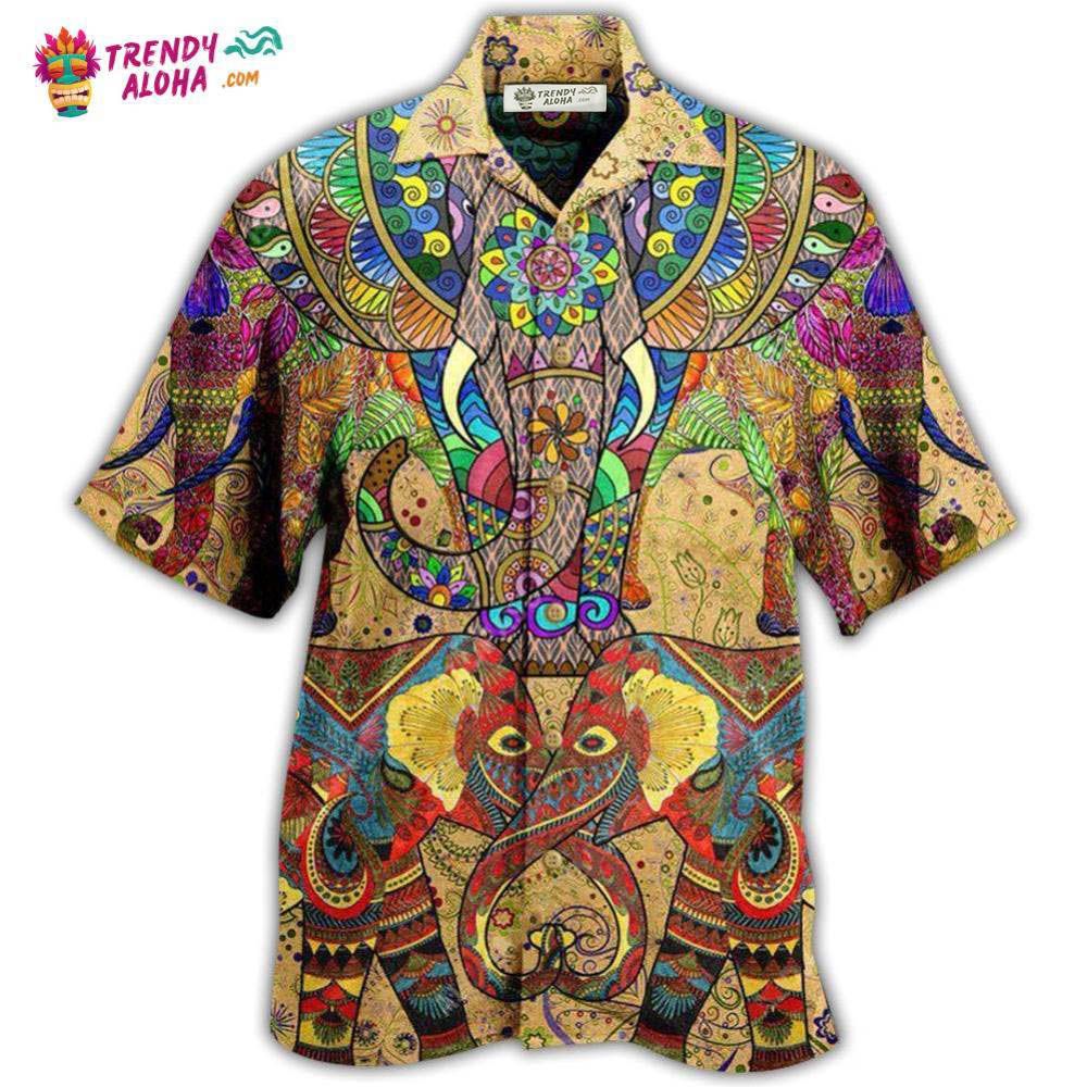 Elephant The Colorful Vintage Hawaiian Shirt – Trendy Aloha