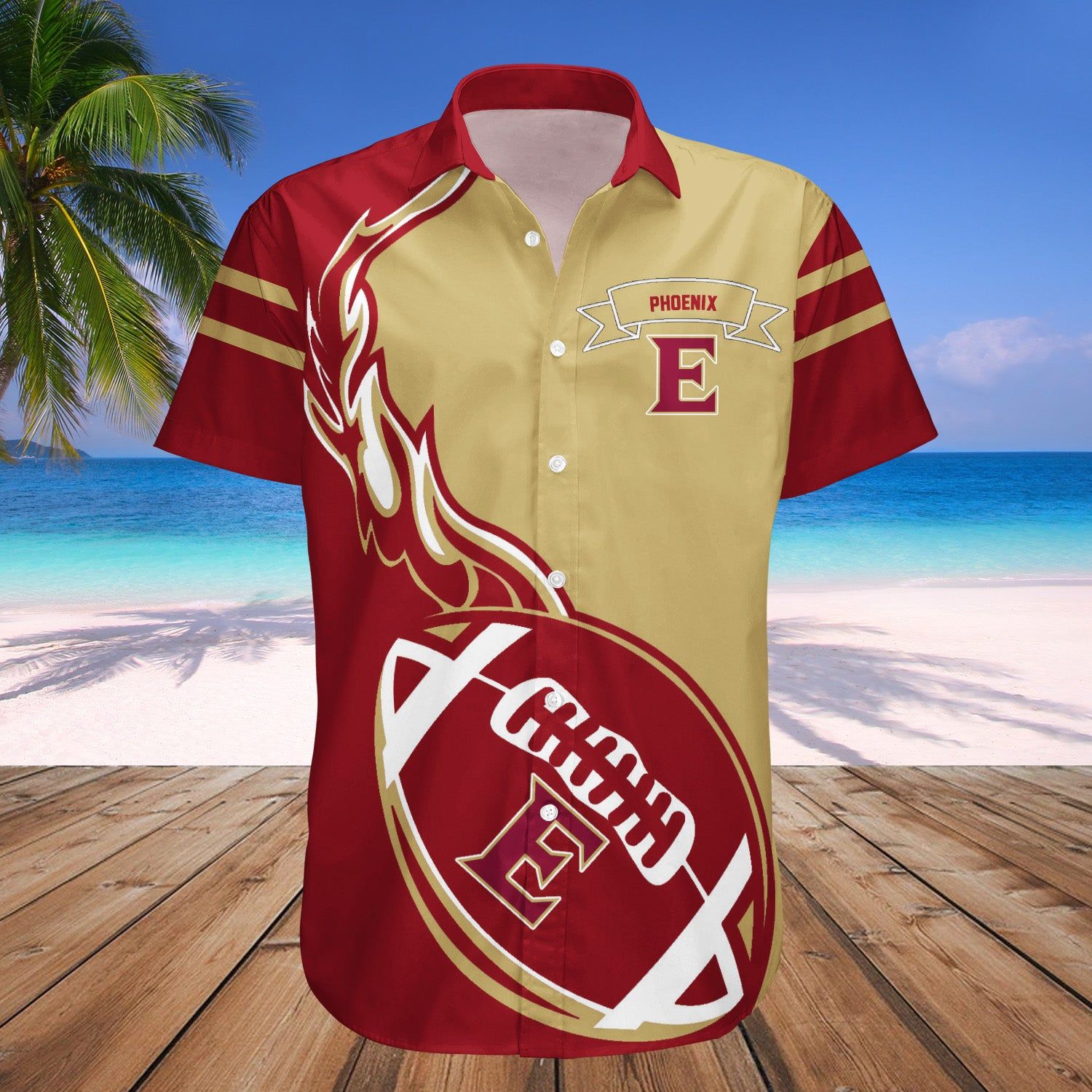 Elon Phoenix Hawaii Shirt Flame Ball – NCAA