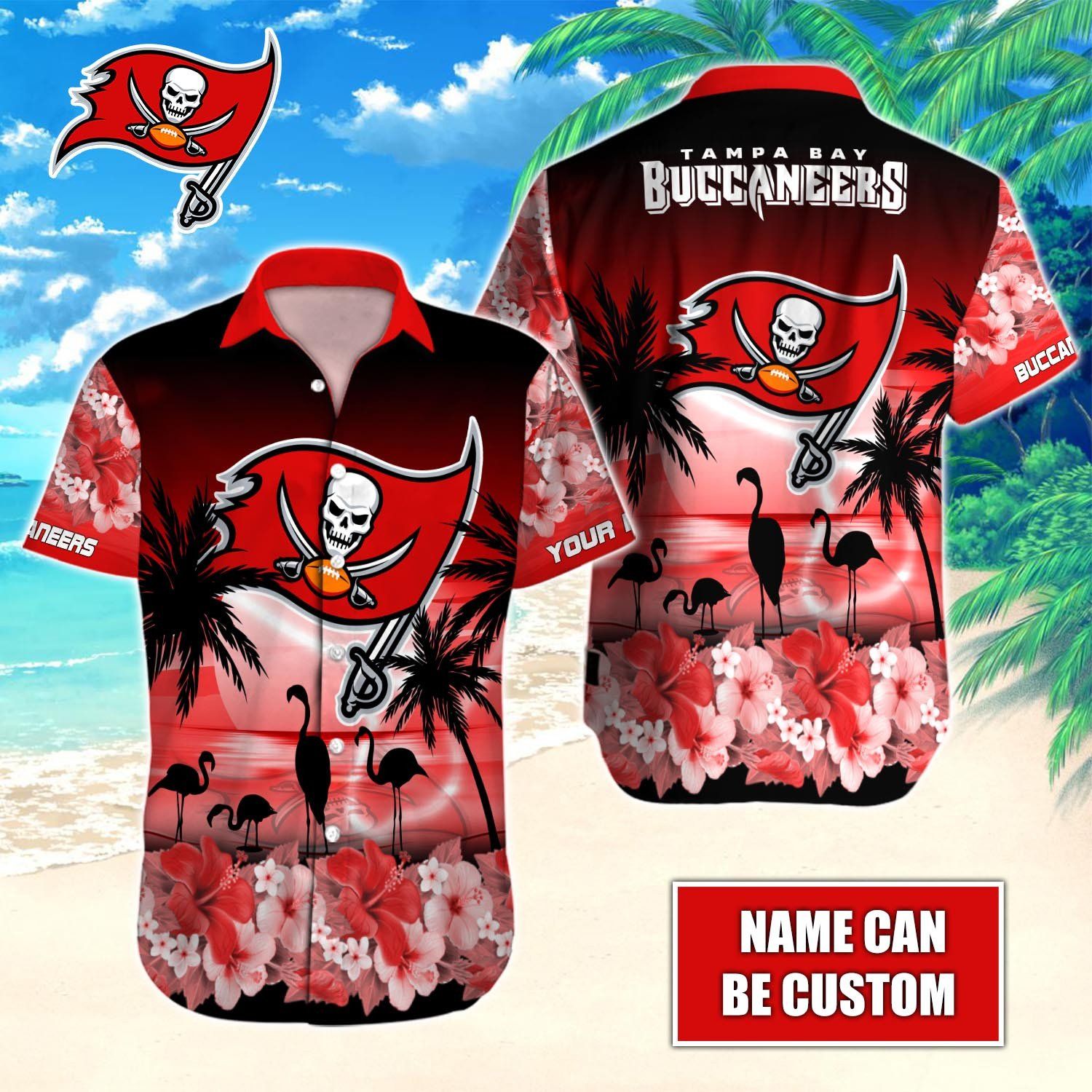 Embodying Tampa Bay Buccaneers Passion in Hawaiian Custom